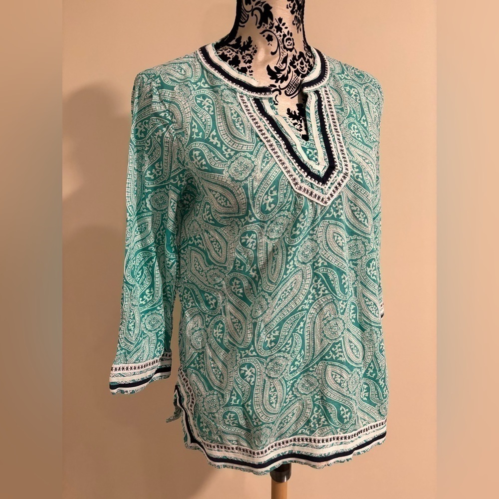 Talbots Paisley Top - Picture 3 of 9